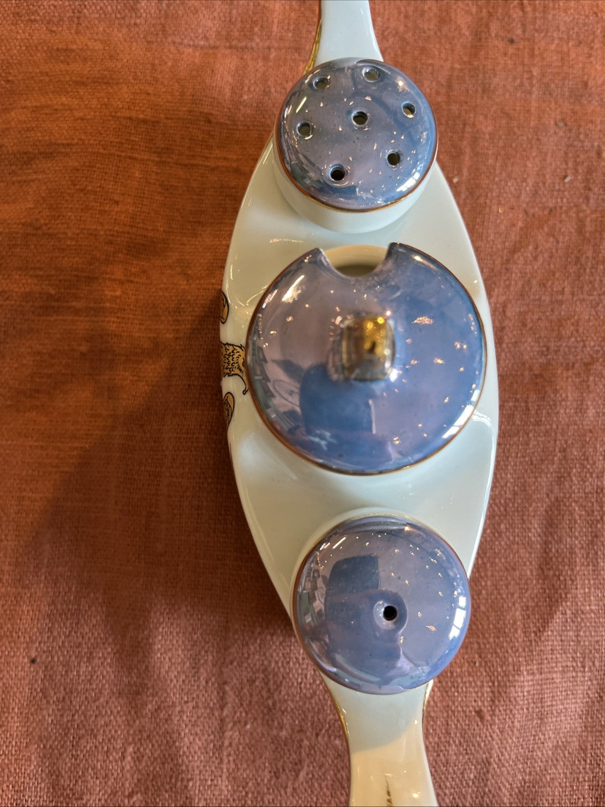Service À Condiments Sel Poivre Moutarde Porcelaine Napoléon