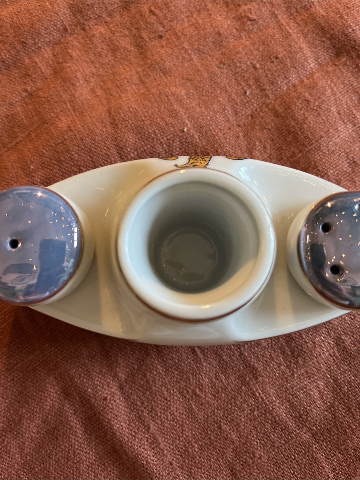 Service À Condiments Sel Poivre Moutarde Porcelaine Napoléon