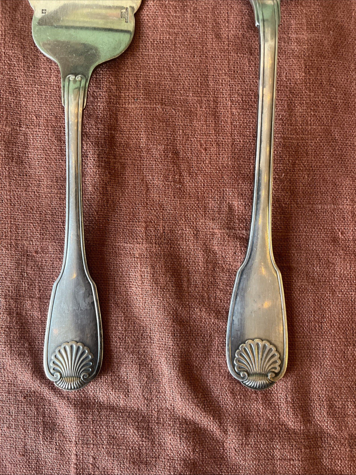 Lot De 2 Couverts De Service Fourchette CuillèreMetal Argenté Christofle