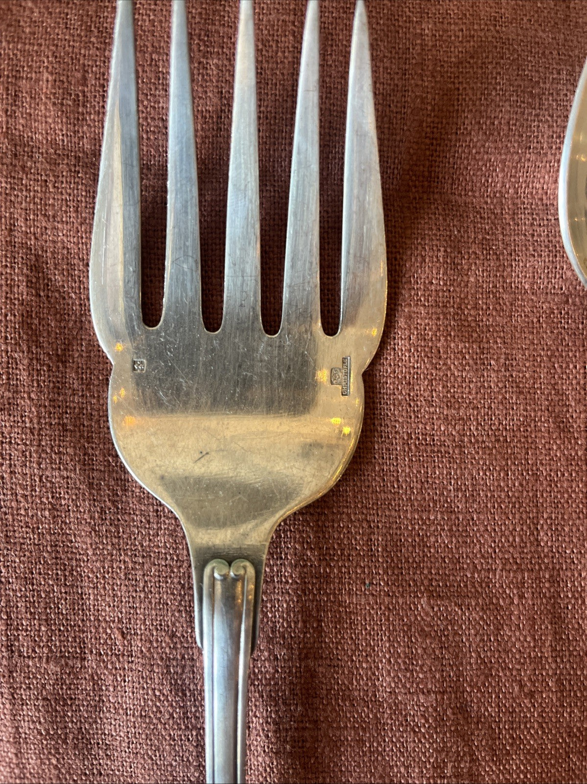 Lot De 2 Couverts De Service Fourchette CuillèreMetal Argenté Christofle