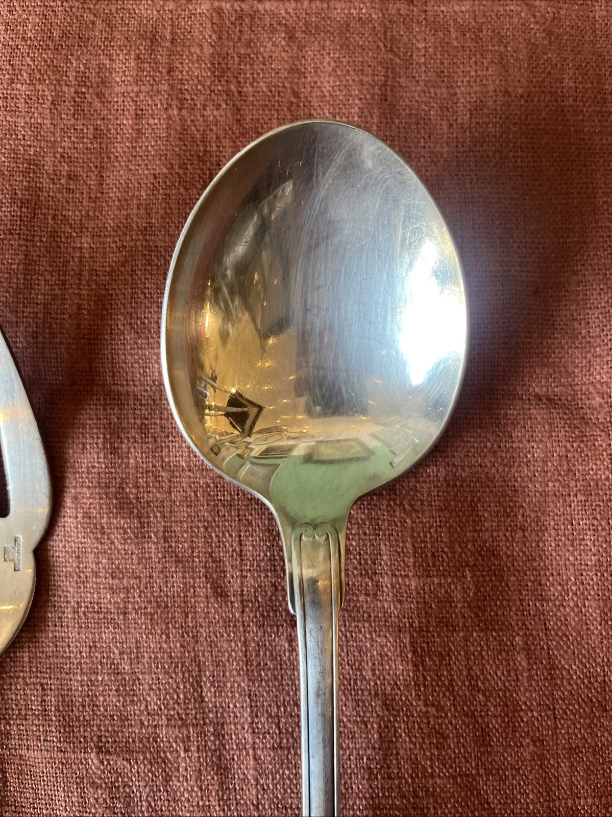 Lot De 2 Couverts De Service Fourchette CuillèreMetal Argenté Christofle