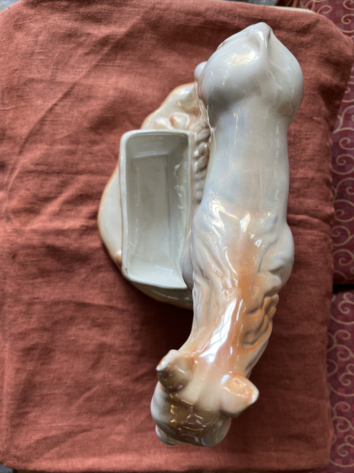 Jardinière Vintage Sculpture Cheval En Céramique