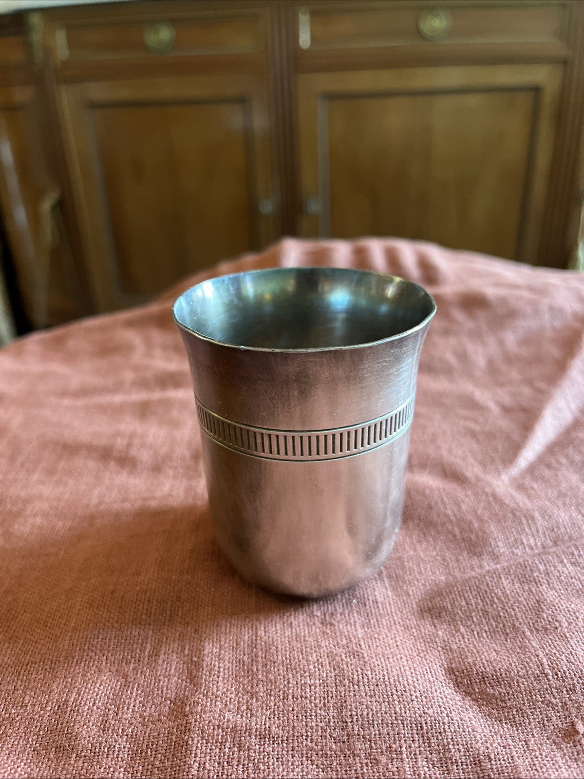 Timbale En Métal Argenté Ercuis