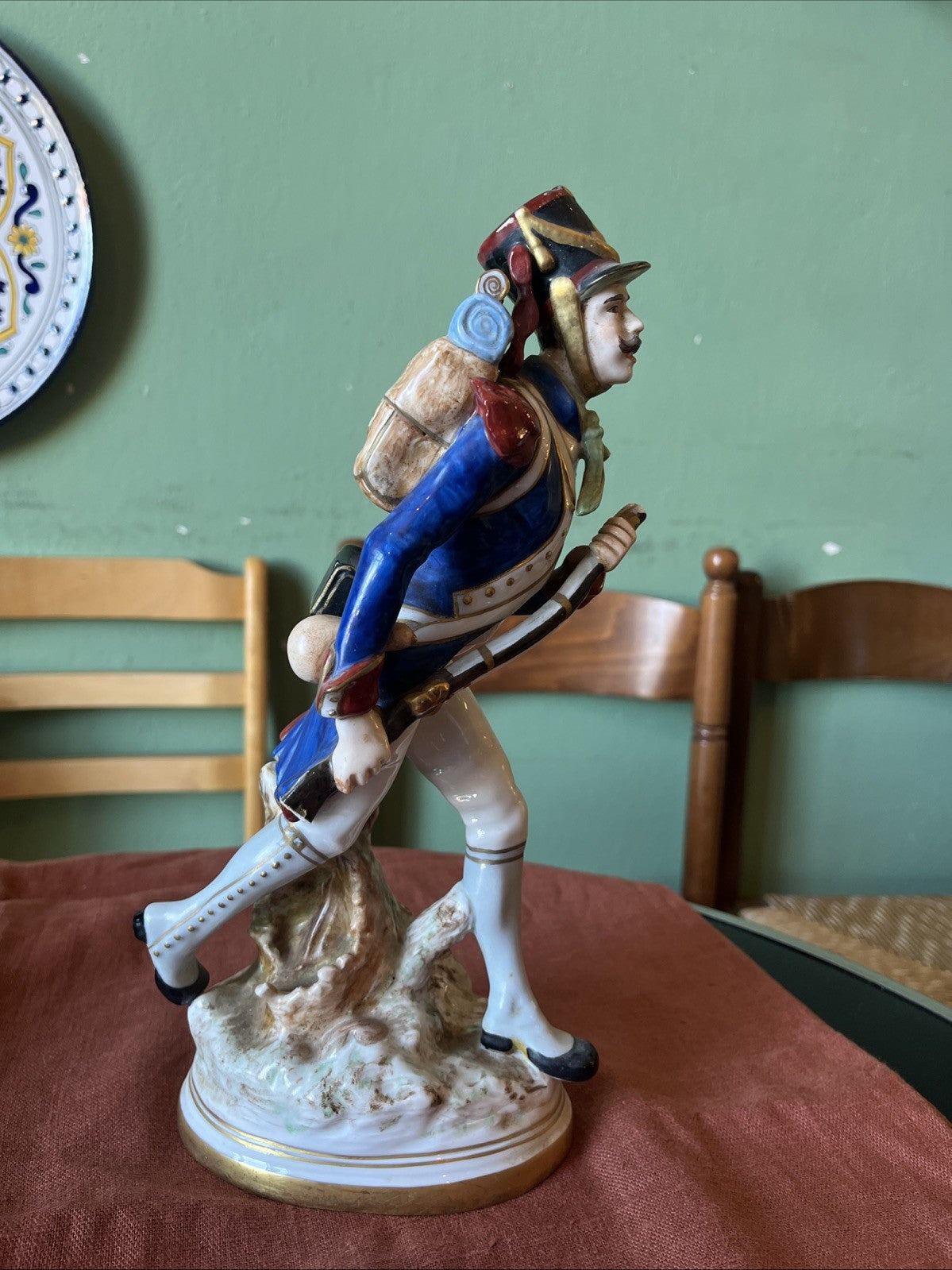 Figurine En Porcelaine Soldat Napoléonien Samson