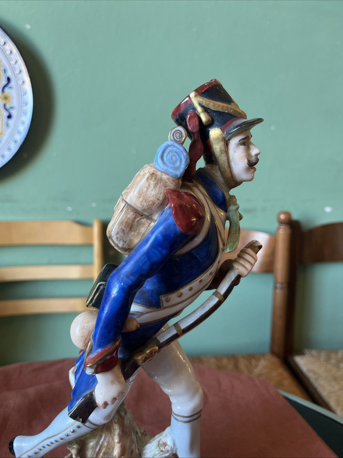 Figurine En Porcelaine Soldat Napoléonien Samson