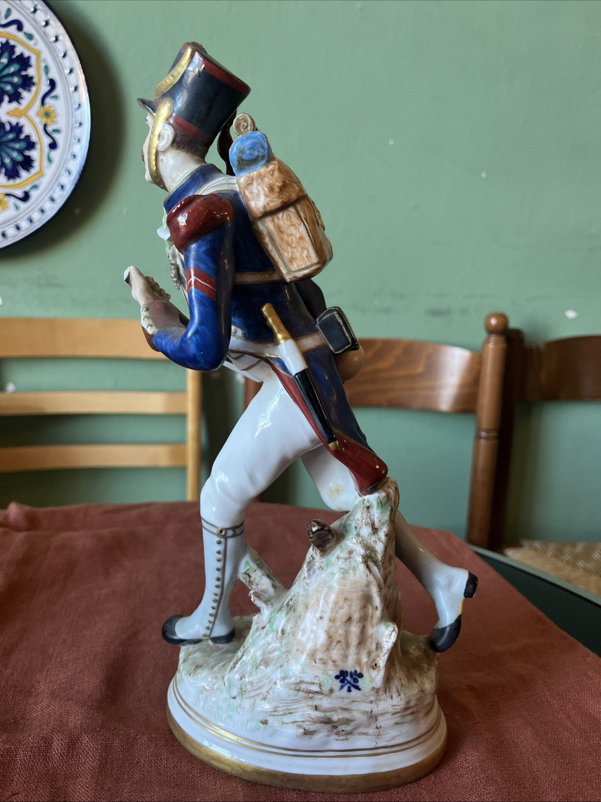 Figurine En Porcelaine Soldat Napoléonien Samson