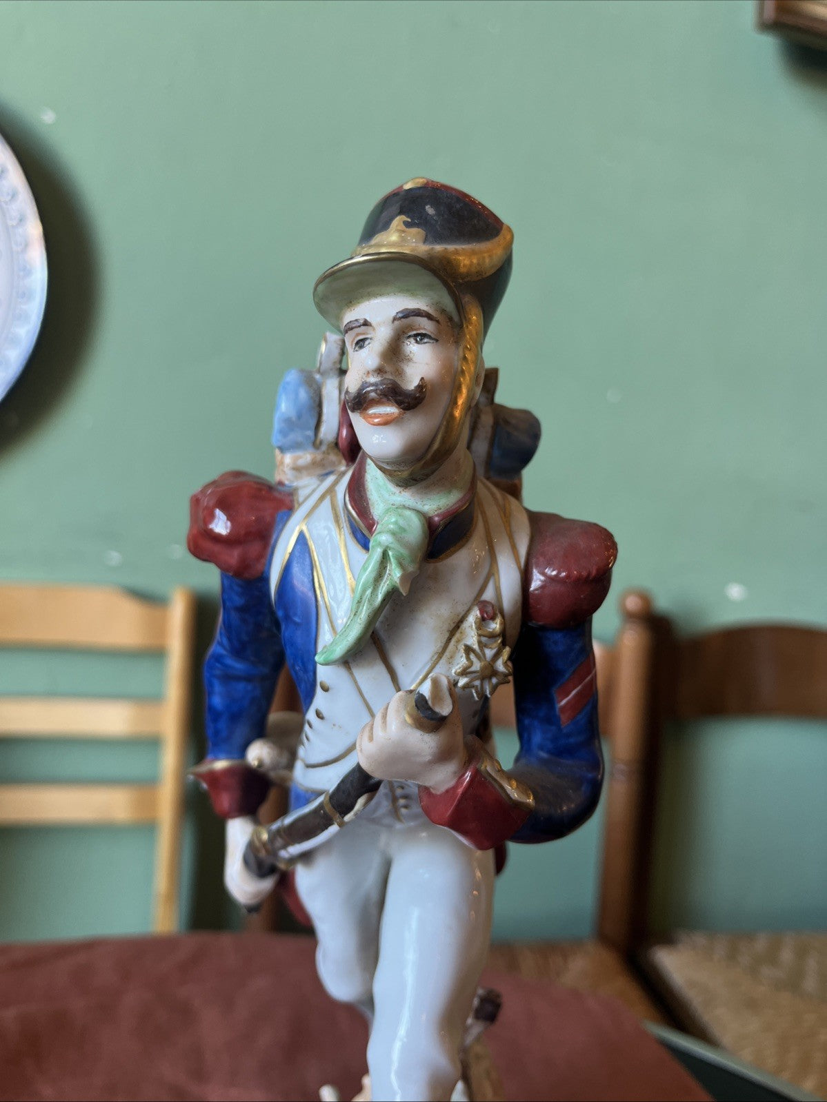 Figurine En Porcelaine Soldat Napoléonien Samson