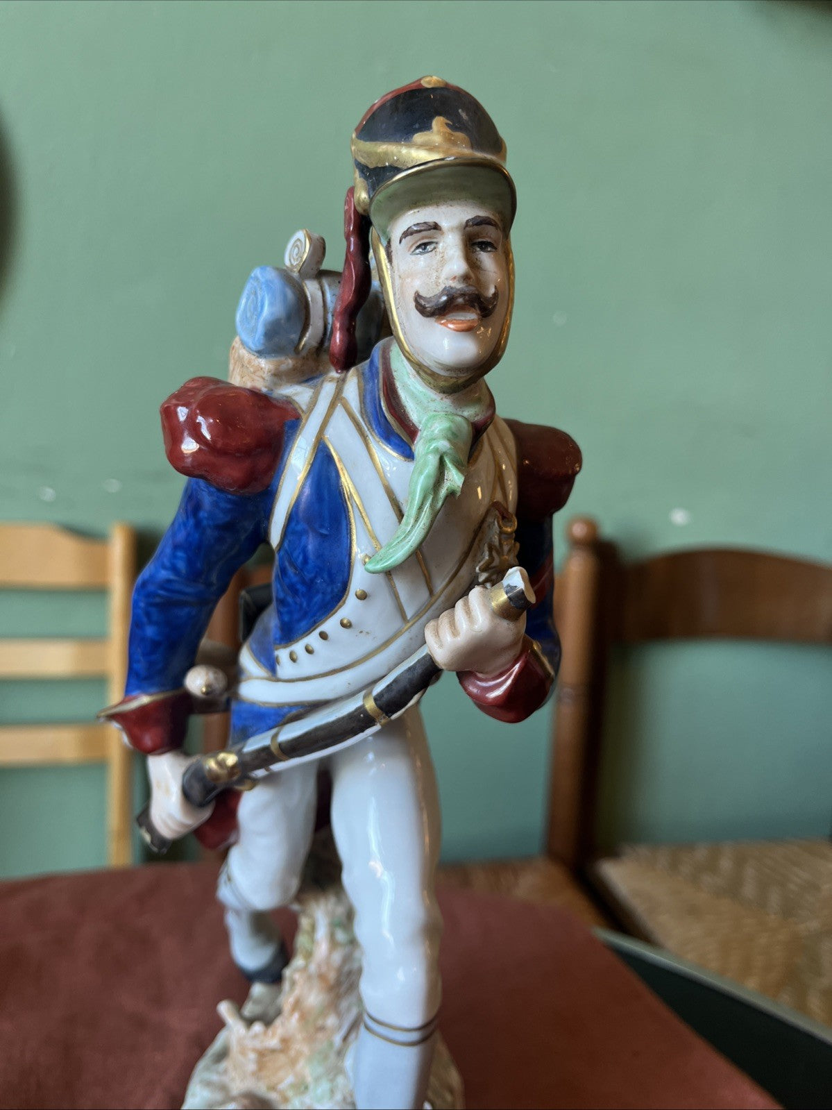 Figurine En Porcelaine Soldat Napoléonien Samson