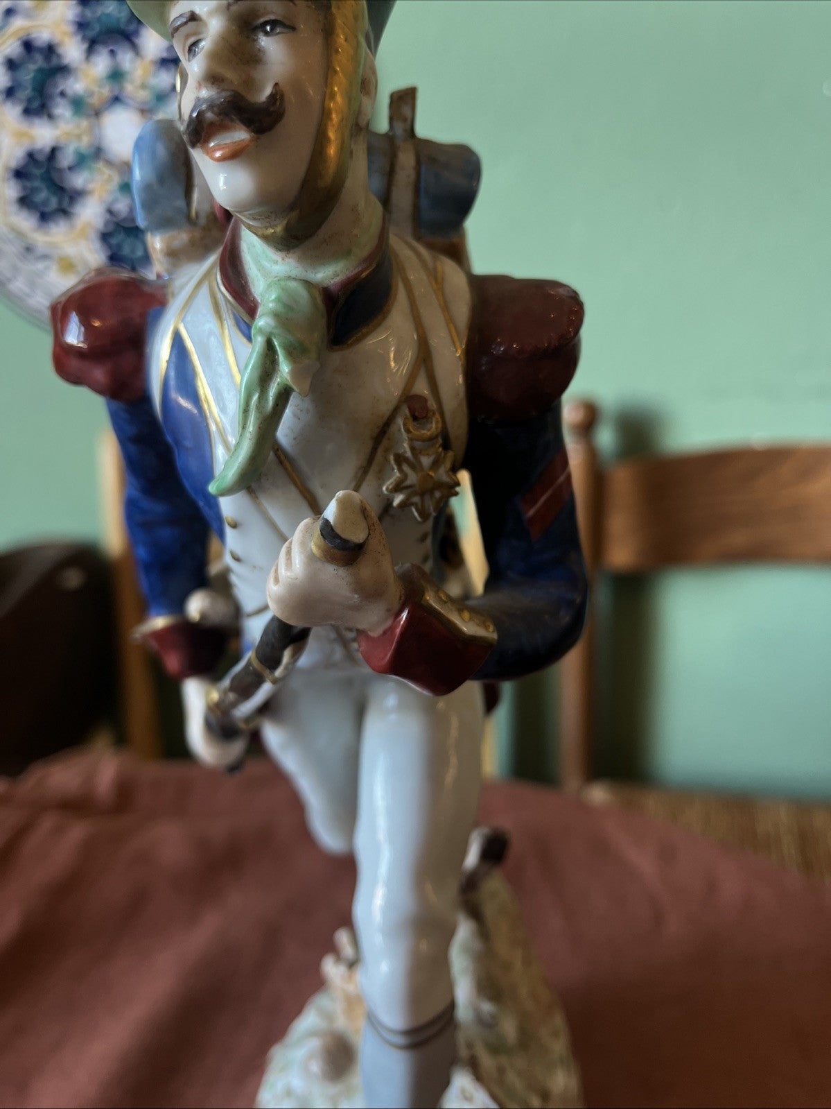Figurine En Porcelaine Soldat Napoléonien Samson