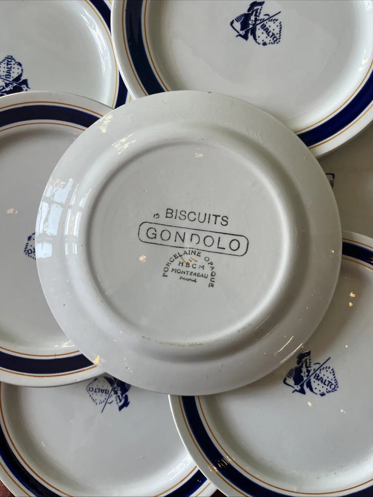 Lot De 9 Petites Assiettes En Porcelaine Biscuits Gondolo