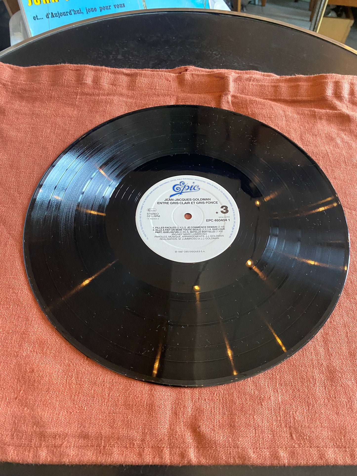 Jean-Jacques Goldman – Entre gris clair et gris foncé (1987, CBS) – LP 33 tours