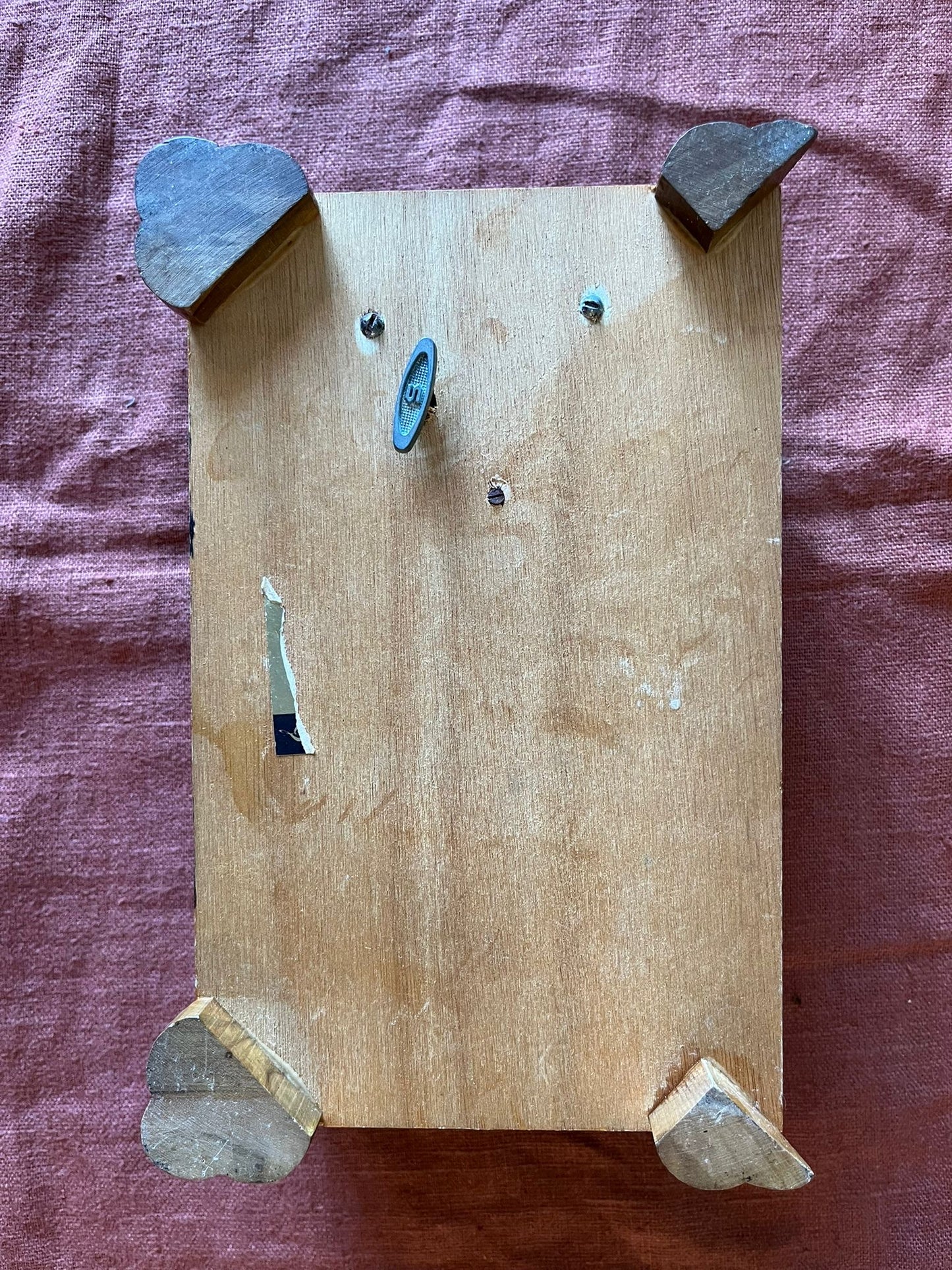 Boîte à bijoux musicale en bois avec miroir