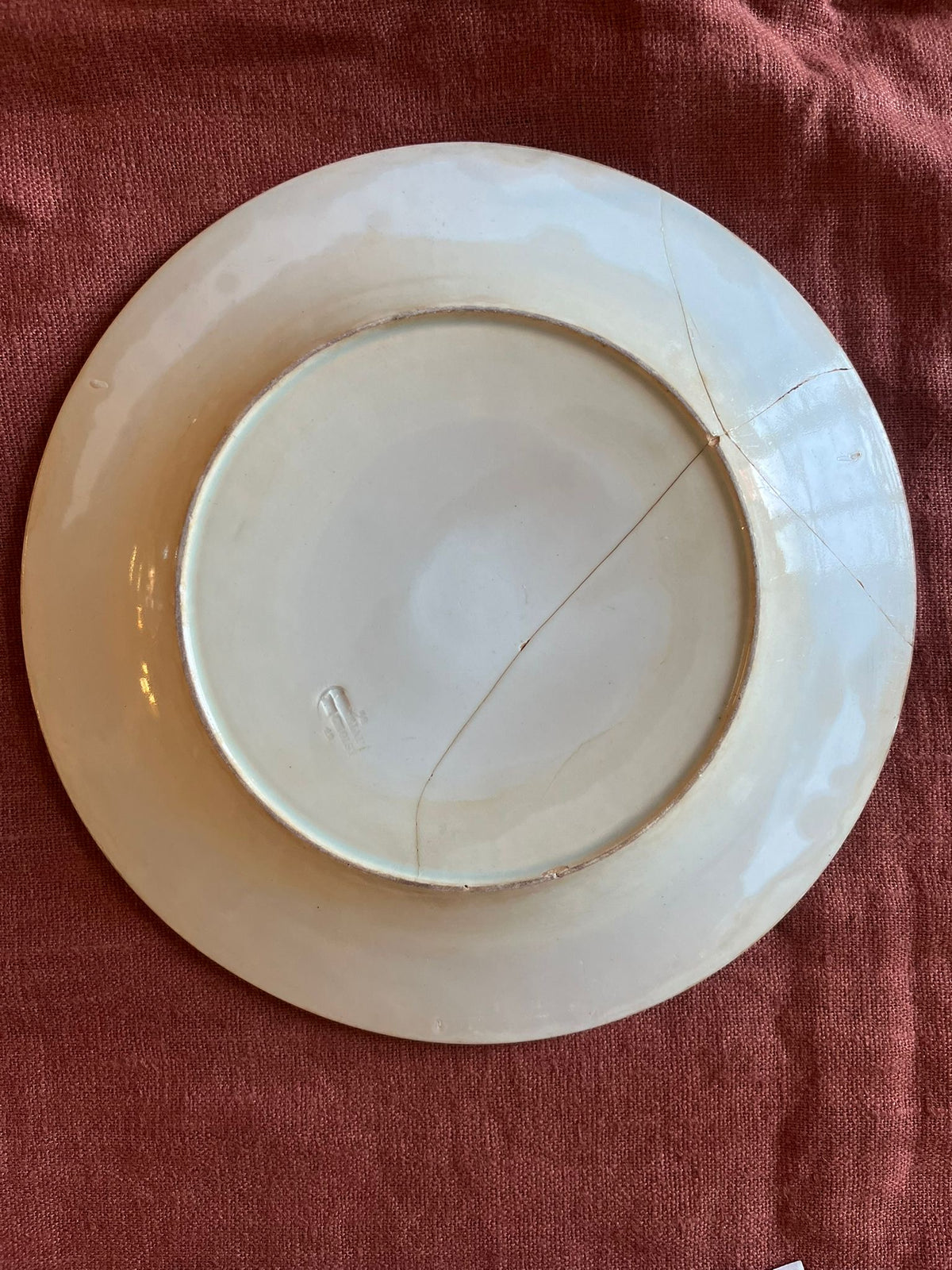 Assiette ancienne terre de fer chemin de fer Paris Orléans – Évry Corbeil XIXe