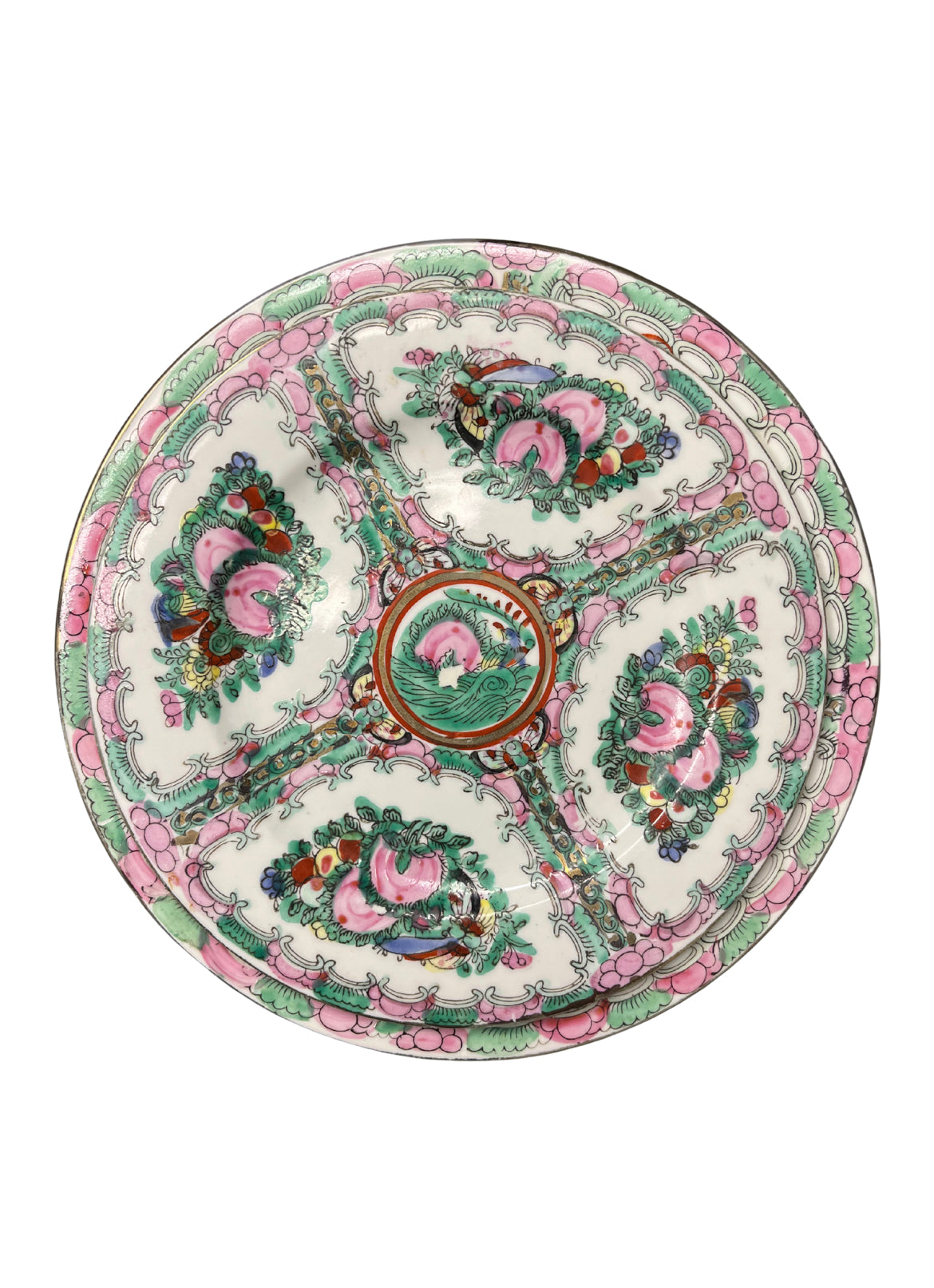 Ensemble vases + 2 assiettes en porcelaine Chine