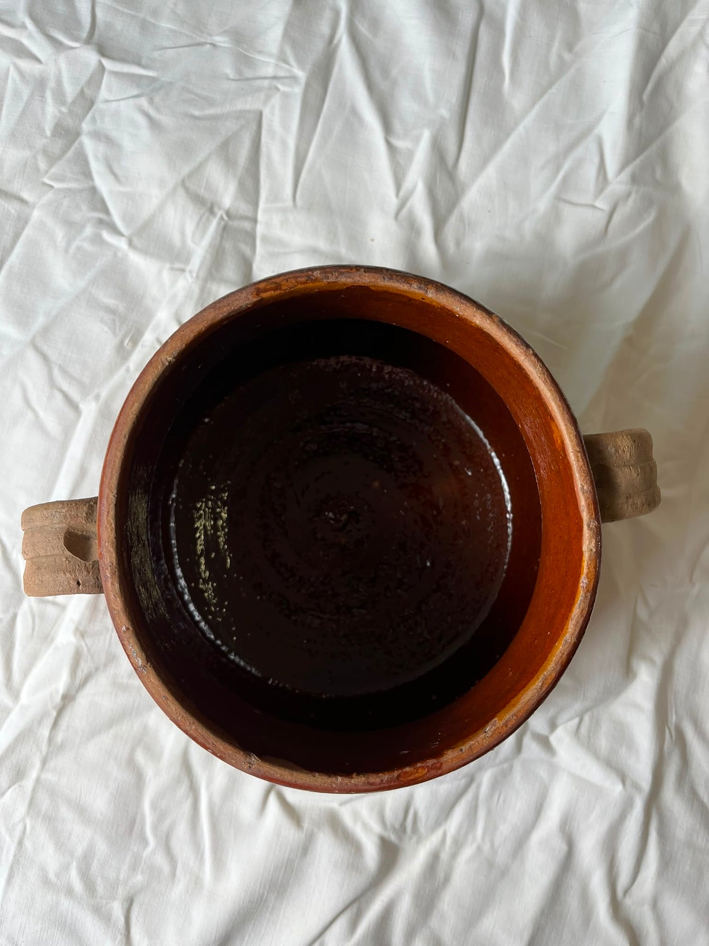 Ancien pot à graisse Foucard-Jourdan Vallauris 12 L en terre cuite vernissée