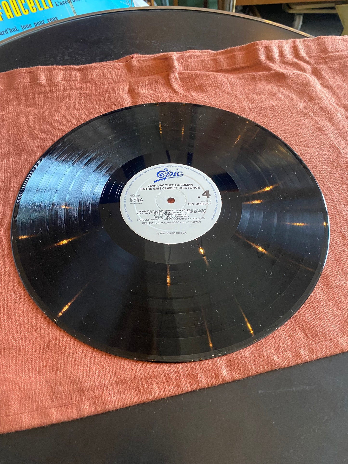Jean-Jacques Goldman – Entre gris clair et gris foncé (1987, CBS) – LP 33 tours