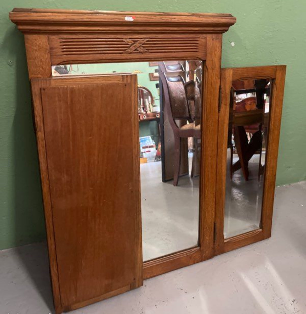 Miroir en bois biseauté à poser