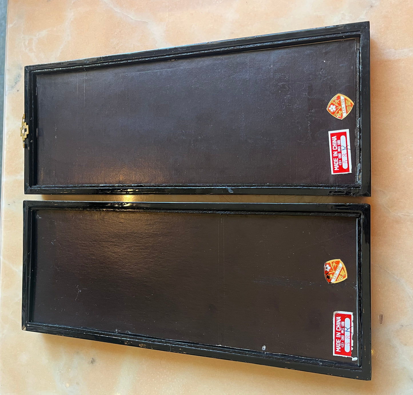 Paire de cadres chinois 3D déco liège