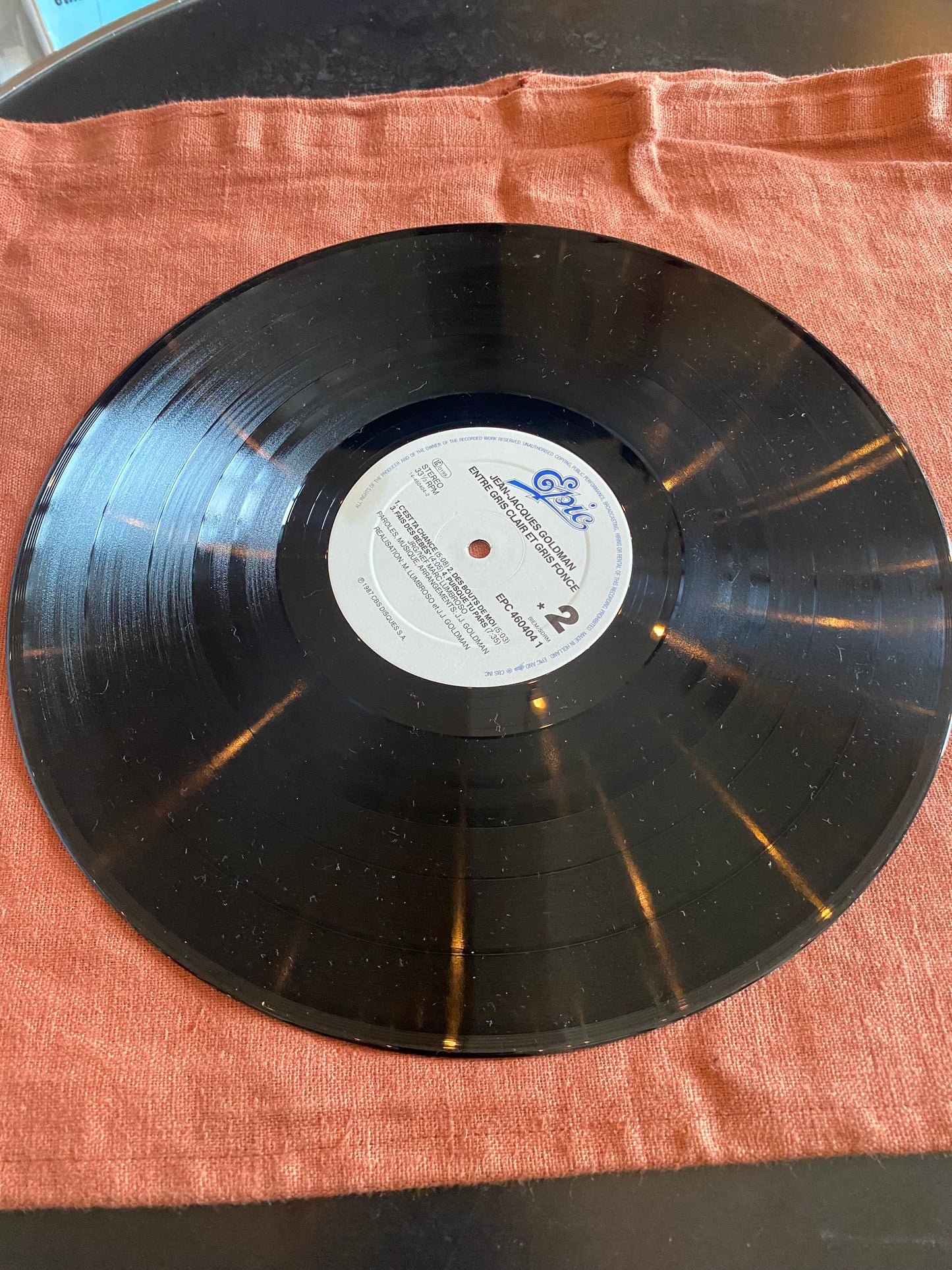 Jean-Jacques Goldman – Entre gris clair et gris foncé (1987, CBS) – LP 33 tours