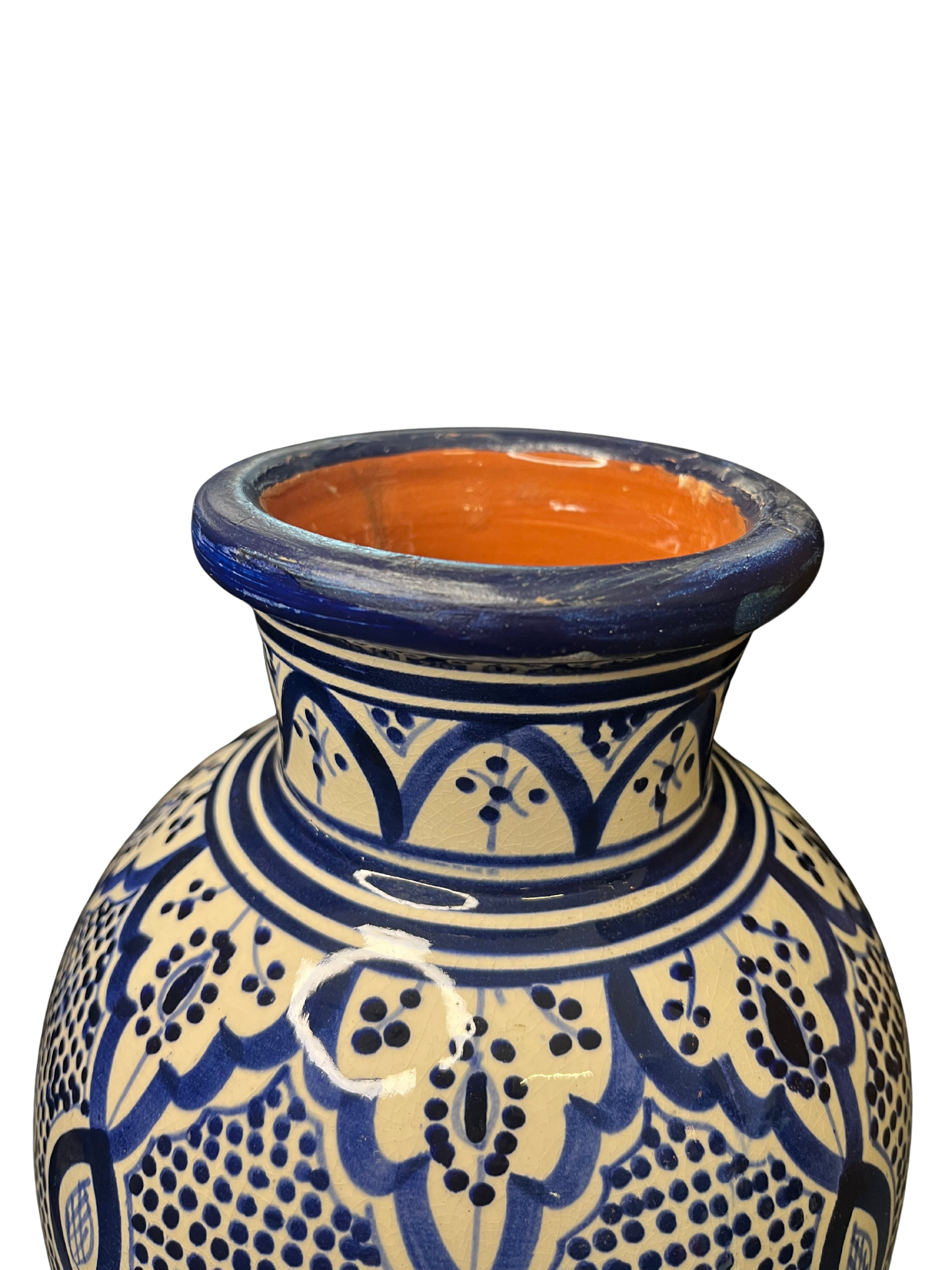 Vase marocain bleu blanc