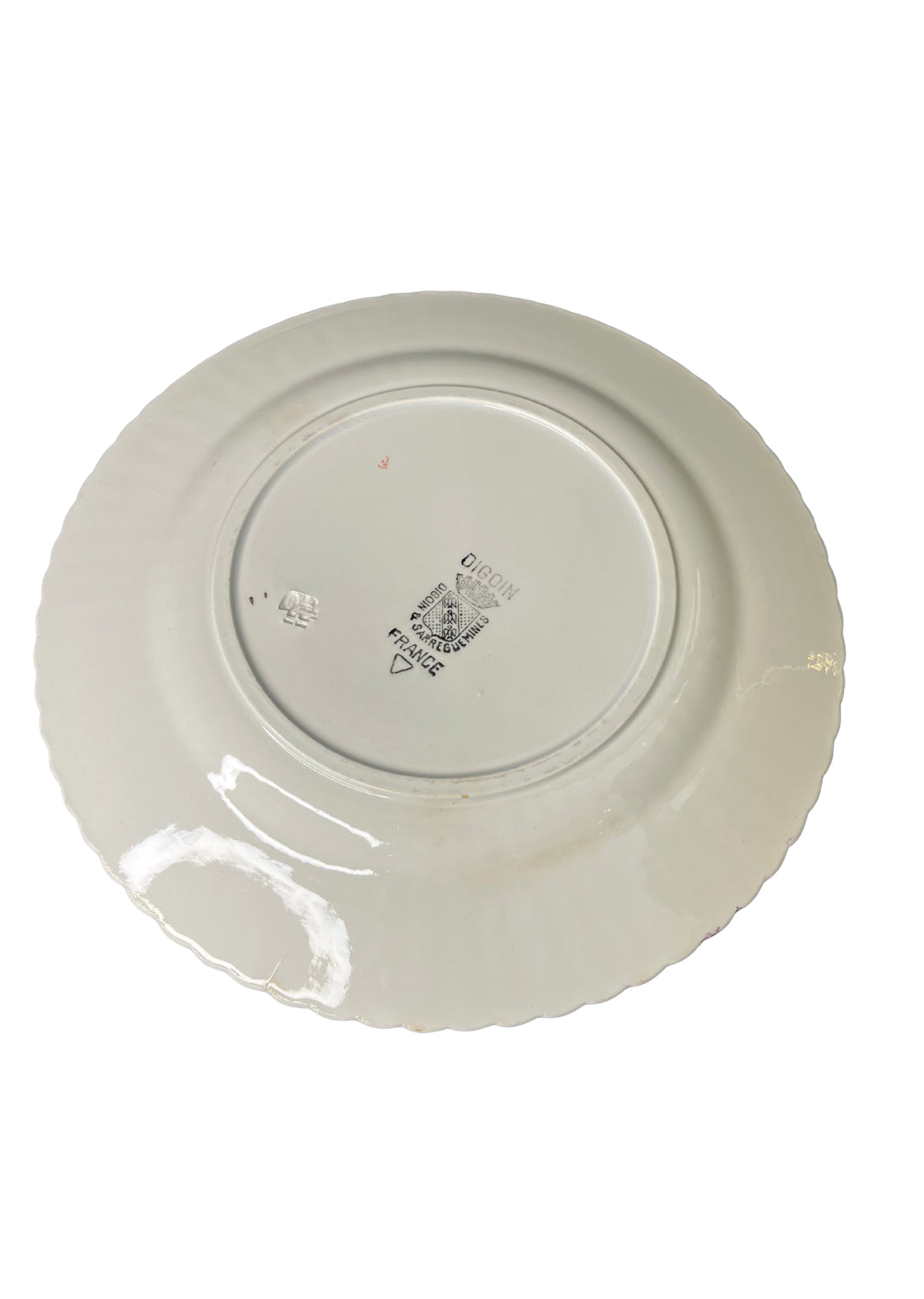 Assiette déco DIGOIN FRANCE Sarreguemines « le fruit défendu »