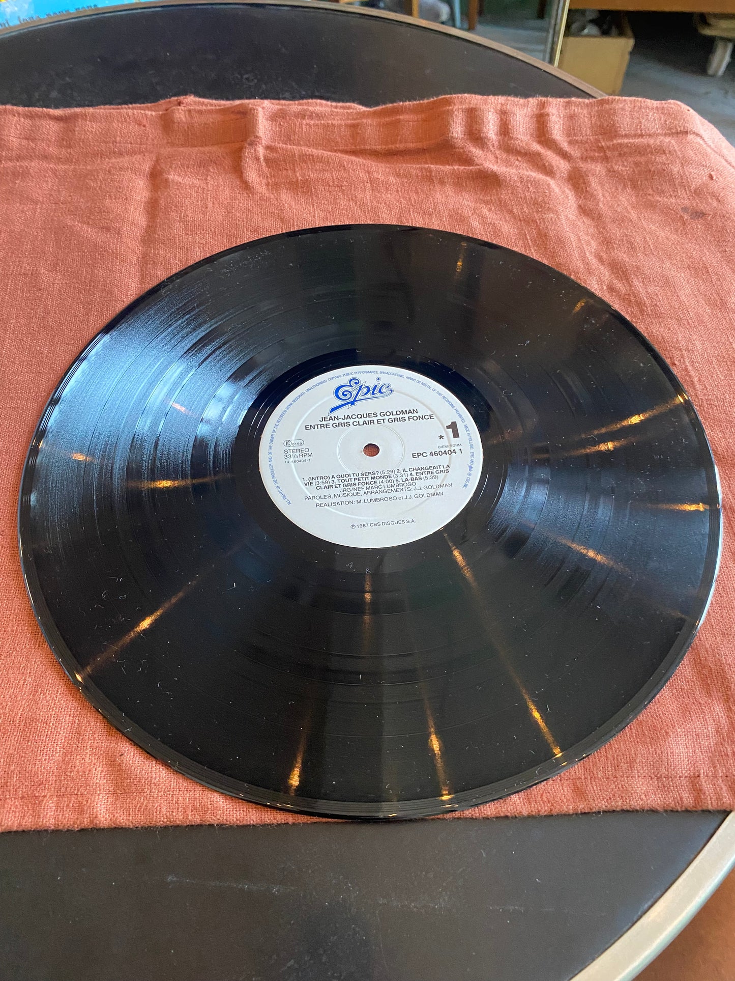 Jean-Jacques Goldman – Entre gris clair et gris foncé (1987, CBS) – LP 33 tours