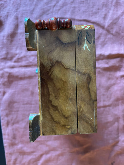 Boîte à bijoux musicale en bois avec miroir