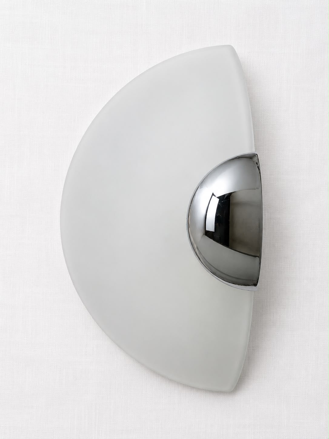Applique murale SCE verre satiné et chrome Made in France design