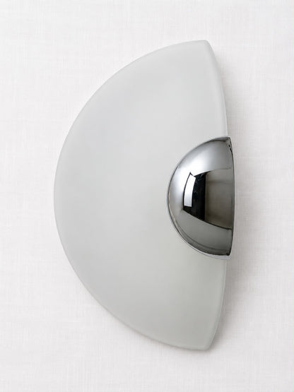 Applique murale SCE verre satiné et chrome Made in France design