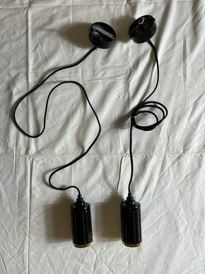 Paire de Suspensions Maison Sarah Lavoine Noir Doré Design Contemporain