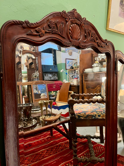 Miroir biseauté triptyque en bois