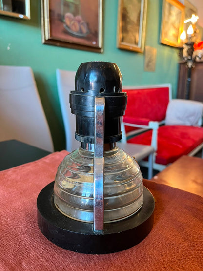Diffuseur de parfum électrique ancien Art déco bakélite noire verre 110V