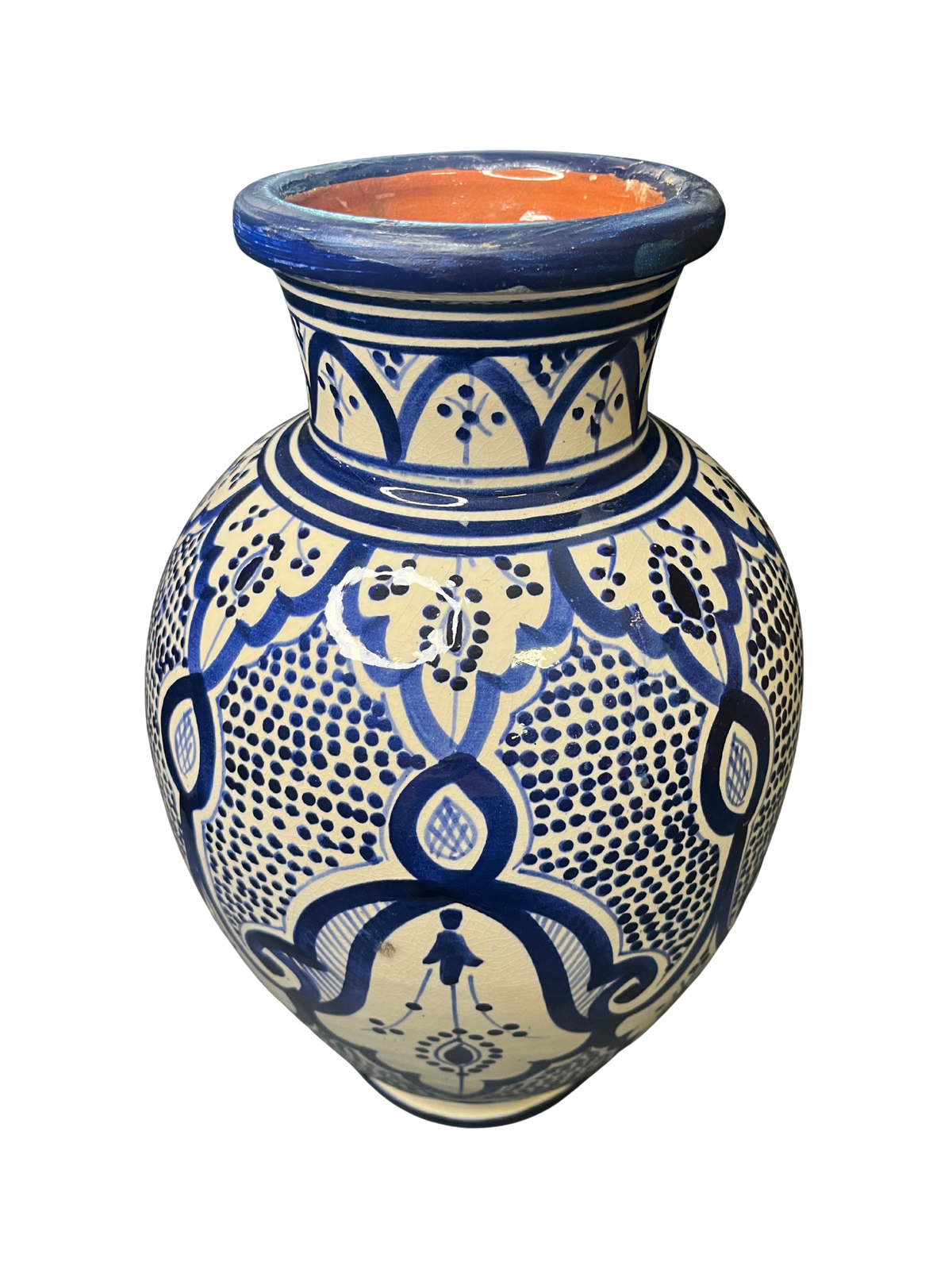 Vase marocain bleu blanc