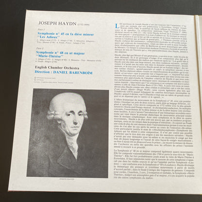 Vinyle 33T Haydn symphonies Barenboim Deutsche Grammophon