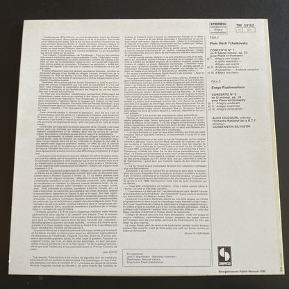 Vinyle 33T Tchaikovsky Rachmaninov Ciccolini Silvestri