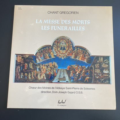 Vinyle 33T Chant grégorien Messe des morts Solesmes