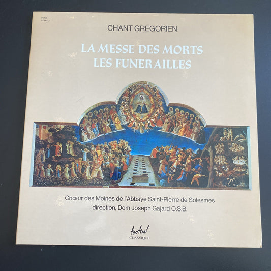 Vinyle 33T Chant grégorien Messe des morts Solesmes