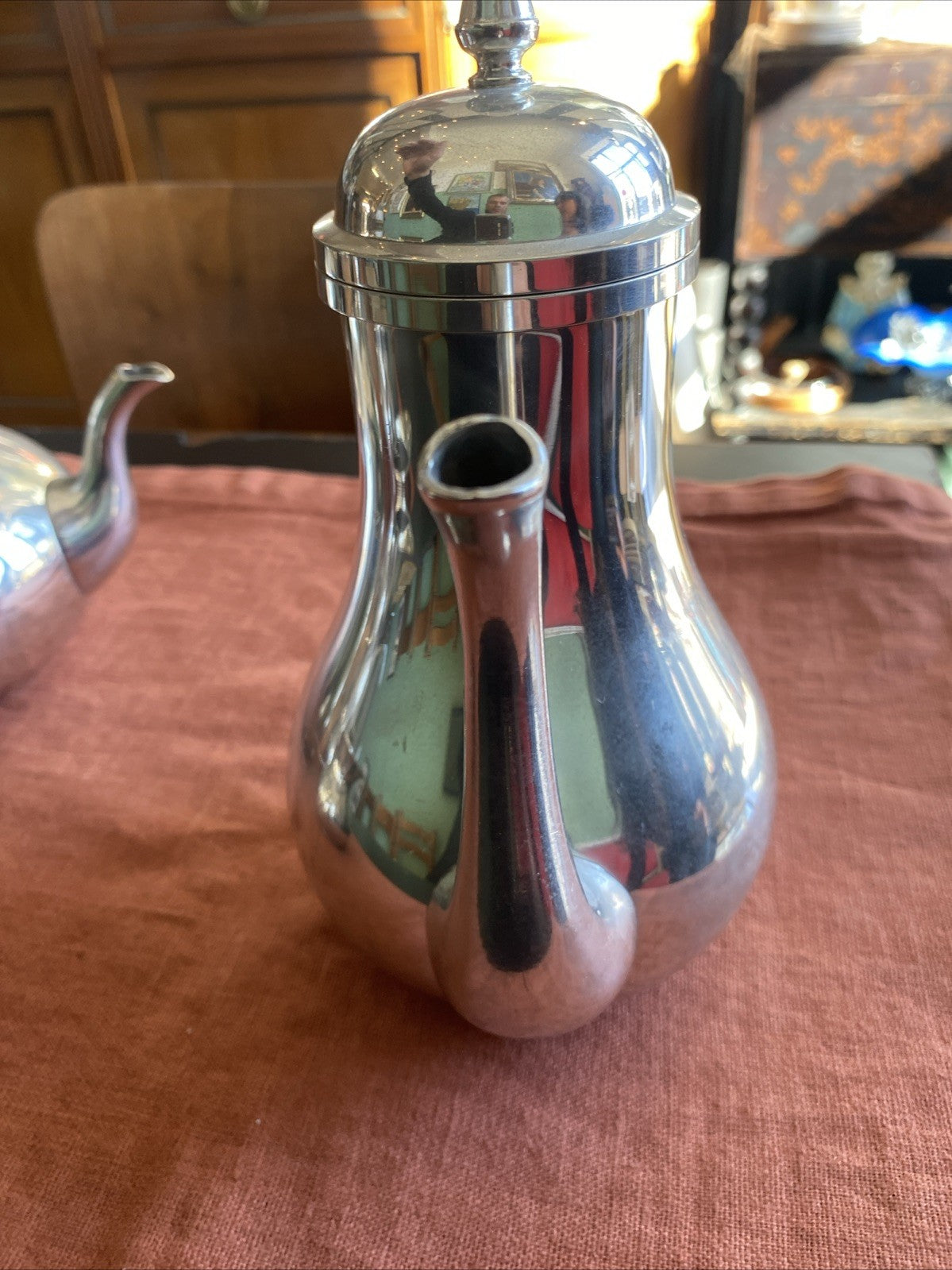 service à thé et café complet en étain du Manoir Paris