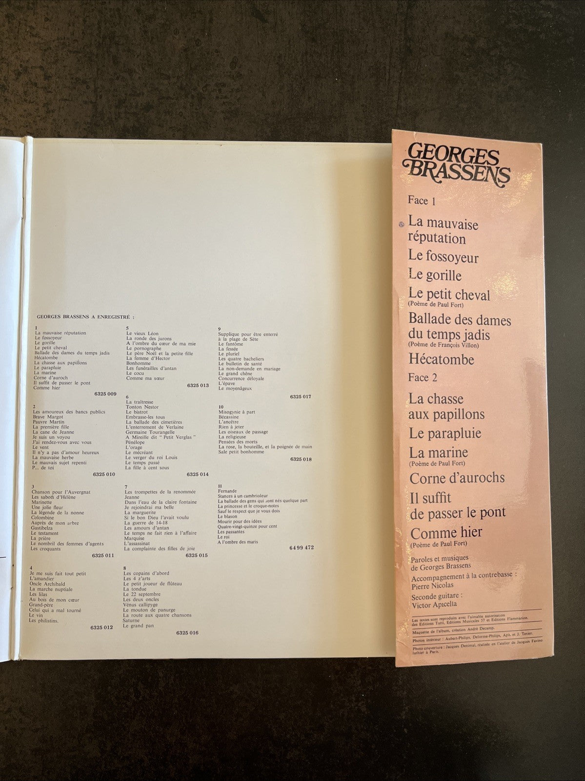 Georges Brassens La Mauvaise Réputation Vinyle LP Philips Chanson FR