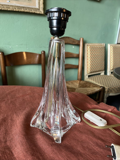 Pied De Lampe En Cristal Daum France