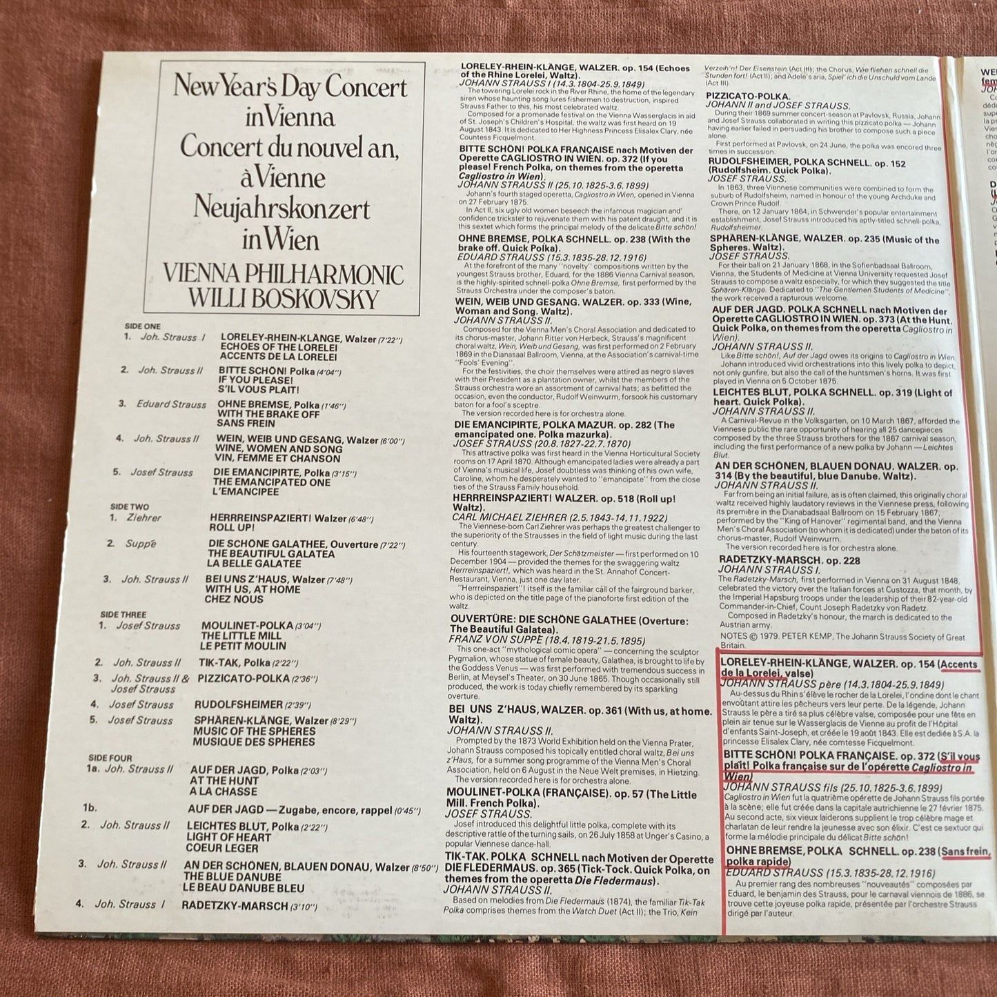 Vinyle 33T Concert du nouvel an Vienne Boskovsky Decca 2LP