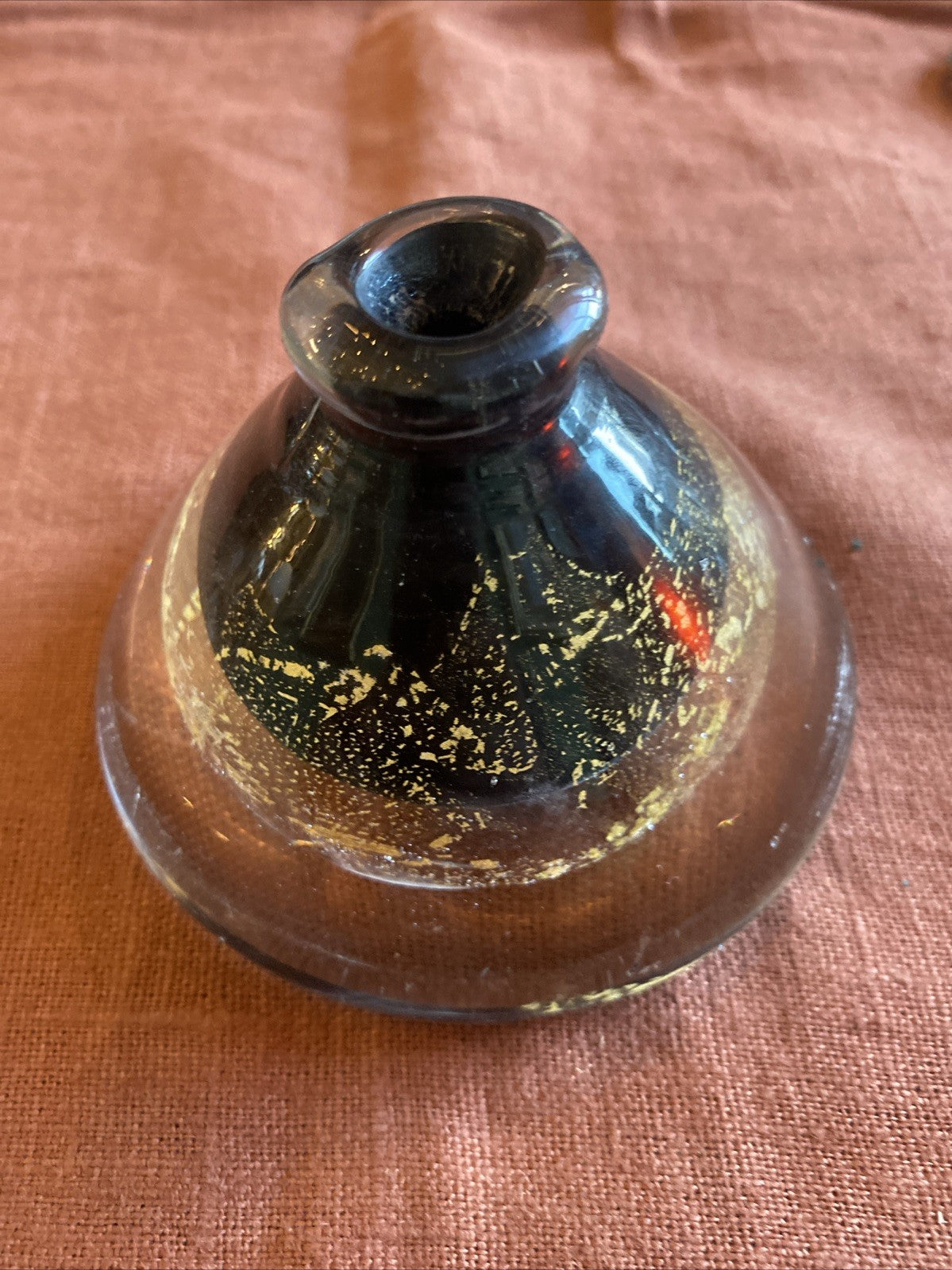 Vase Ou Presse Papier Sulfure En Verre Soufflé Murano