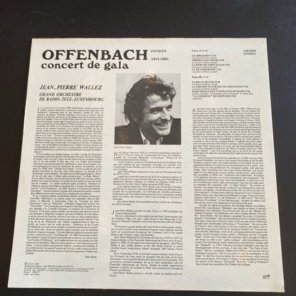 Vinyle 33T Offenbach concert de gala Jean Pierre Wallez