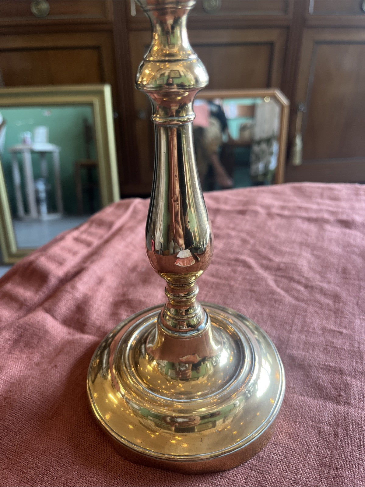 Bougeoir En Bronze Doré