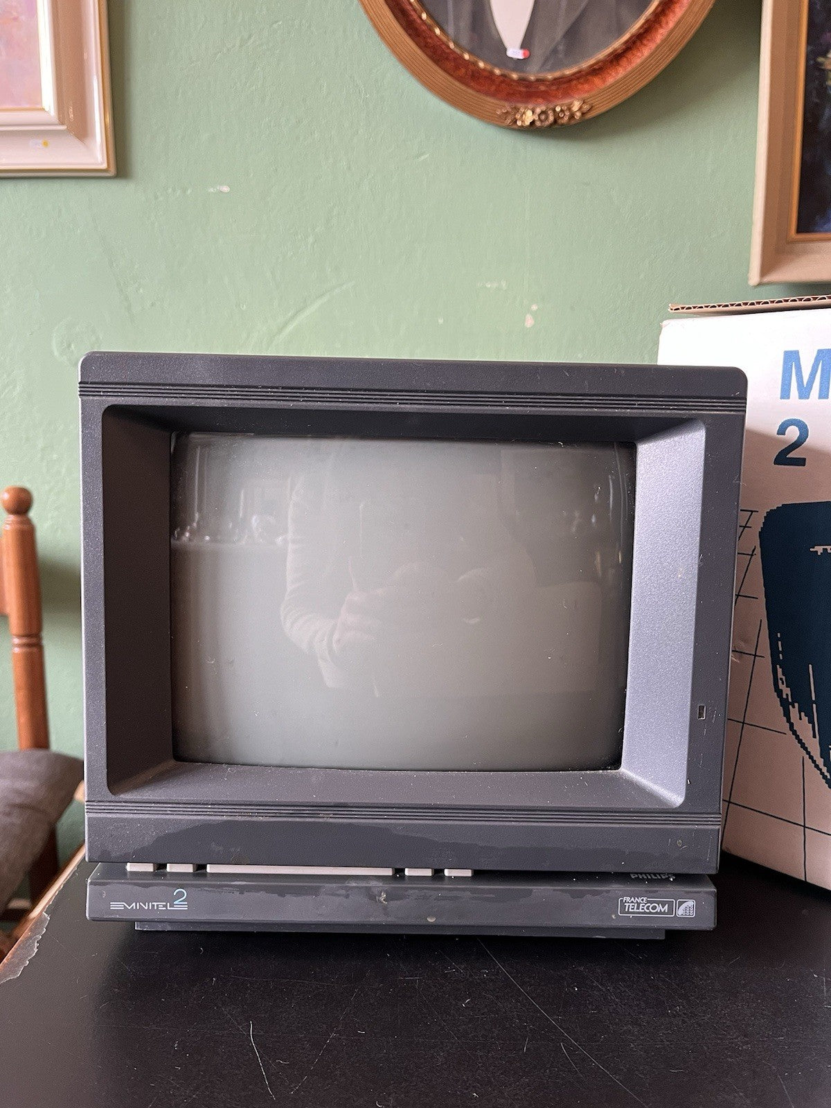 Minitel 2 Philips France Telecom vintage années 80 avec boîte origine