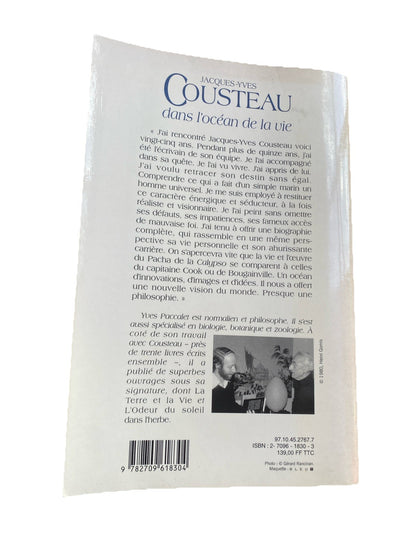 Jacques-Yves Cousteau dans l’océan de la vie Yves Paccalet dos du livre