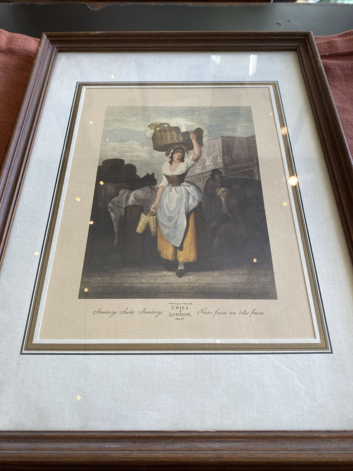 Estampe vintage Cries of london "Fraise, fraises, mes belles fraises"
