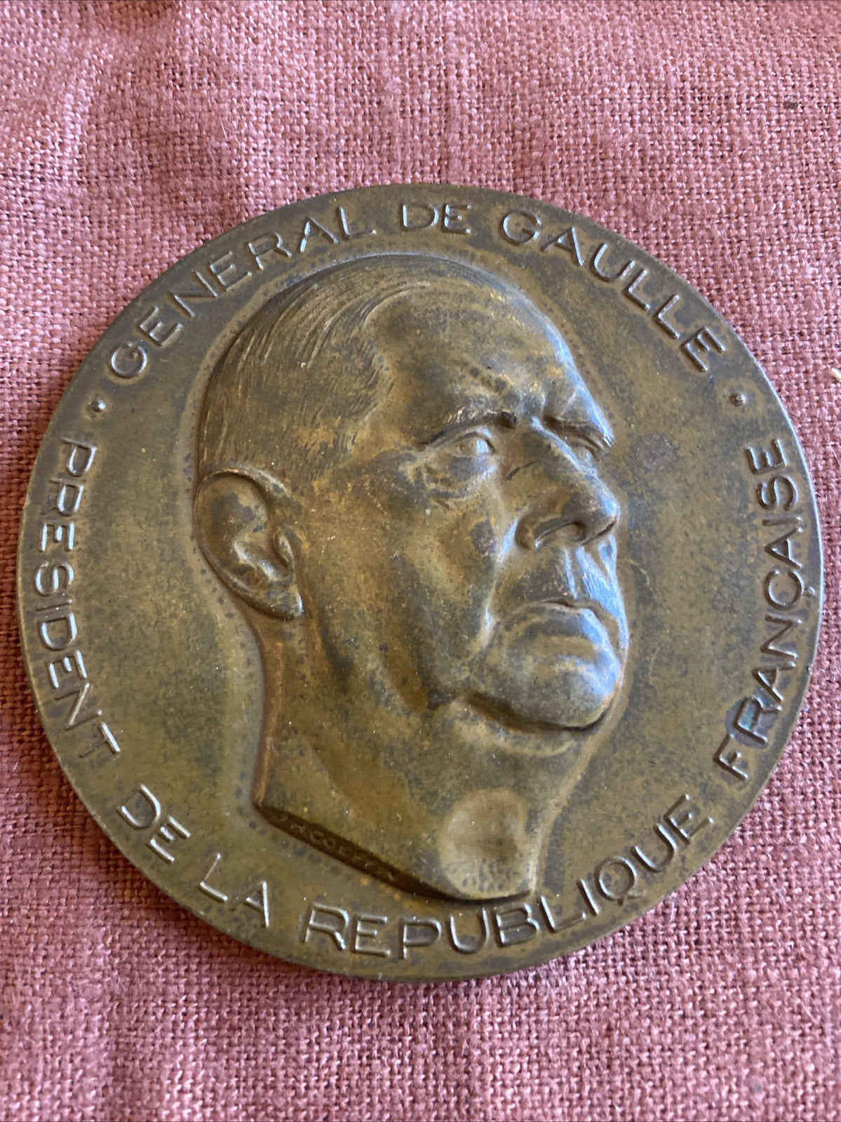 Médaille commémorative en bronze – Général de Gaulle