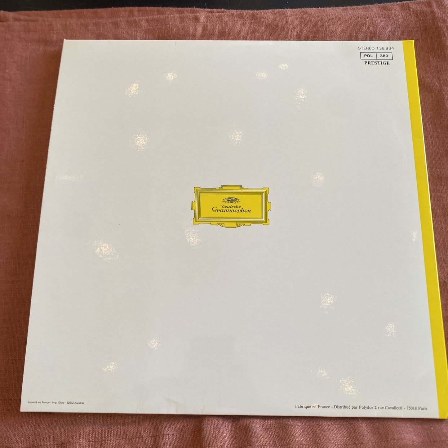 Vinyle 33T Beethoven Kempff pièces célèbres piano Deutsche Grammophon