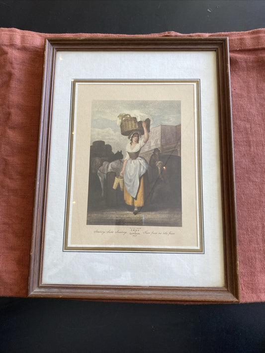 Estampe vintage Cries of london "Fraise, fraises, mes belles fraises"